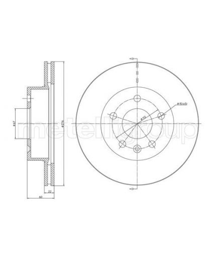 METELLI Тормозной диск