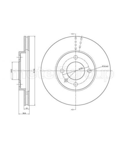 METELLI Тормозной диск