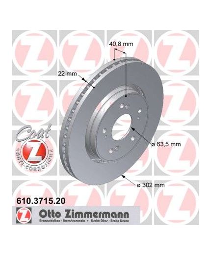 ZIMMERMANN Тормозной диск задний