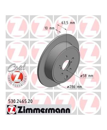 ZIMMERMANN Тормозной диск задний