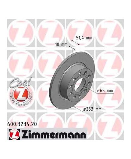 ZIMMERMANN Тормозной диск задний