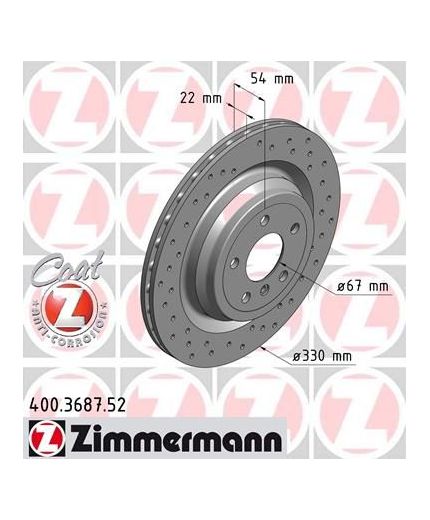 ZIMMERMANN Тормозной диск задний