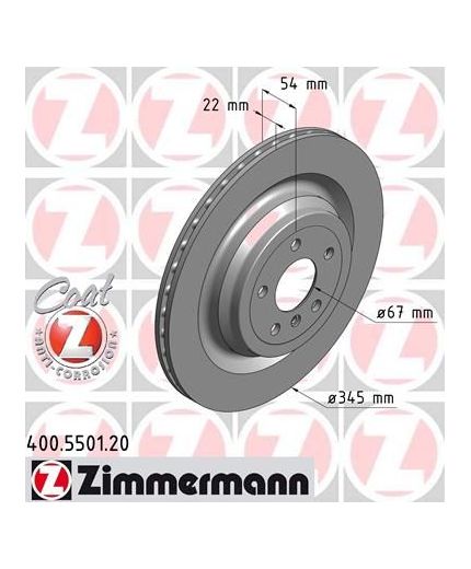 ZIMMERMANN Тормозной диск задний