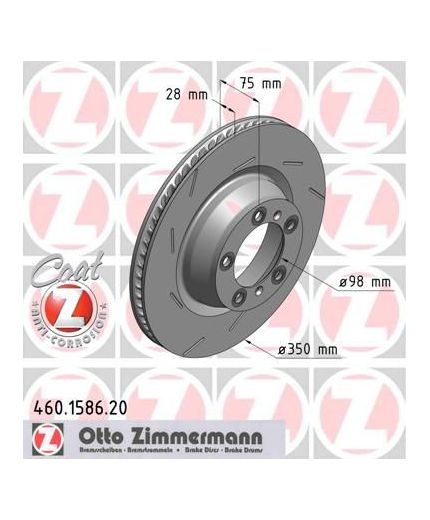 ZIMMERMANN Тормозной диск задний левый