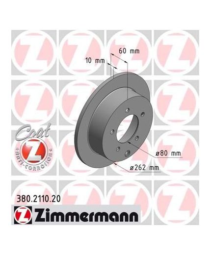 ZIMMERMANN Тормозной диск задний