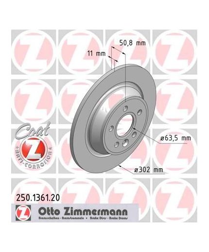 ZIMMERMANN Тормозной диск задний