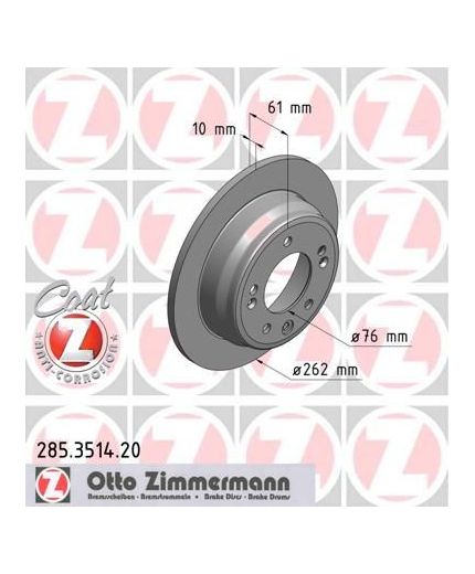 ZIMMERMANN Тормозной диск задний