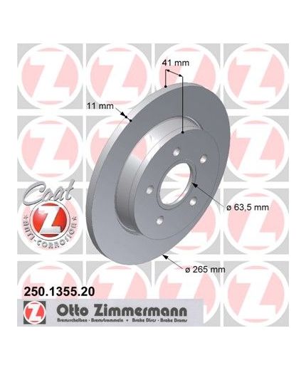 ZIMMERMANN Тормозной диск задний