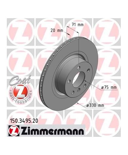 ZIMMERMANN Тормозной диск задний