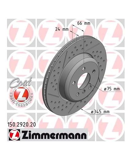 ZIMMERMANN Тормозной диск задний