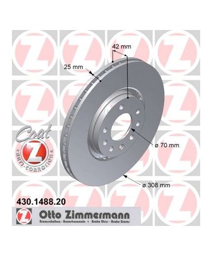 ZIMMERMANN Тормозной диск передний