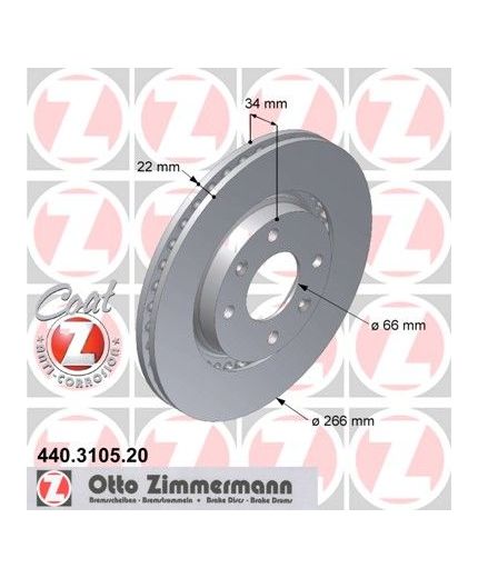 ZIMMERMANN Тормозной диск передний