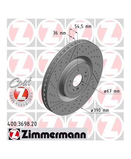 ZIMMERMANN Тормозной диск передний