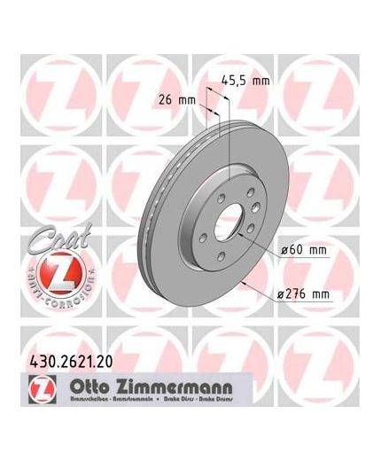 ZIMMERMANN Тормозной диск передний