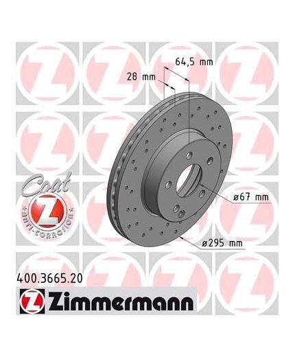 ZIMMERMANN Тормозной диск передний