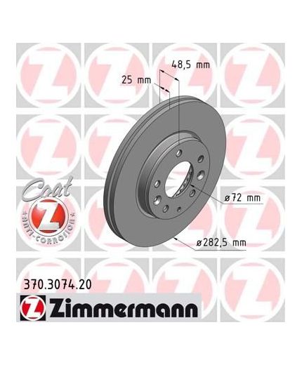 ZIMMERMANN Тормозной диск передний
