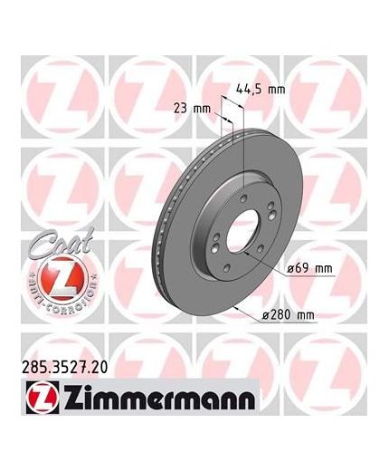 ZIMMERMANN Тормозной диск передний