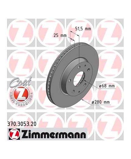 ZIMMERMANN Тормозной диск передний