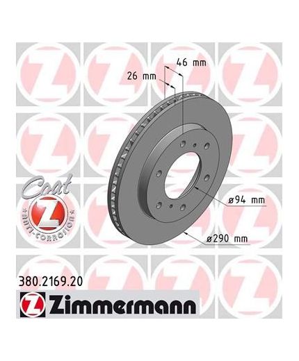 ZIMMERMANN Тормозной диск передний