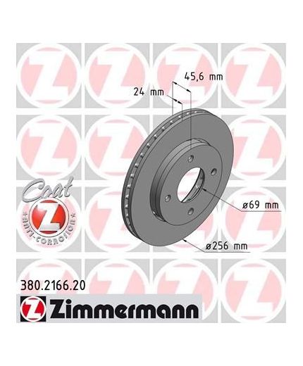 ZIMMERMANN Тормозной диск передний