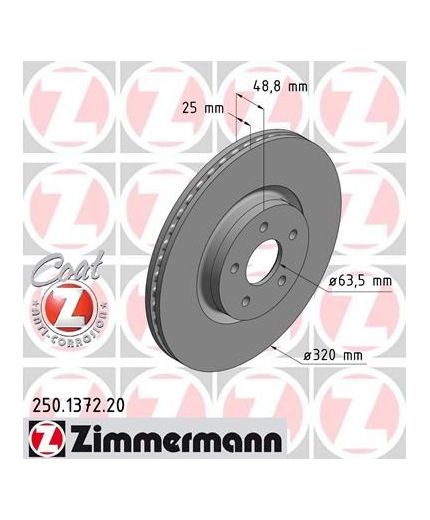 ZIMMERMANN Тормозной диск передний