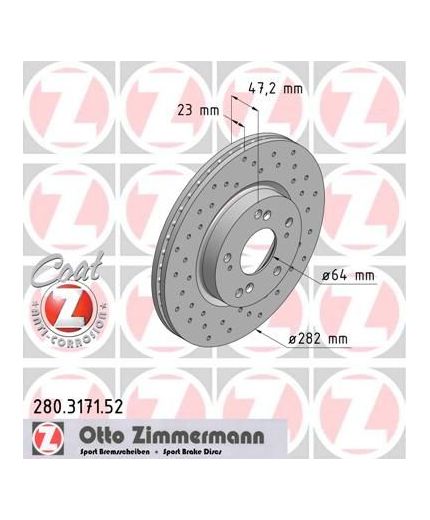 ZIMMERMANN Тормозной диск передний