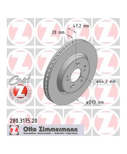 ZIMMERMANN Тормозной диск передний