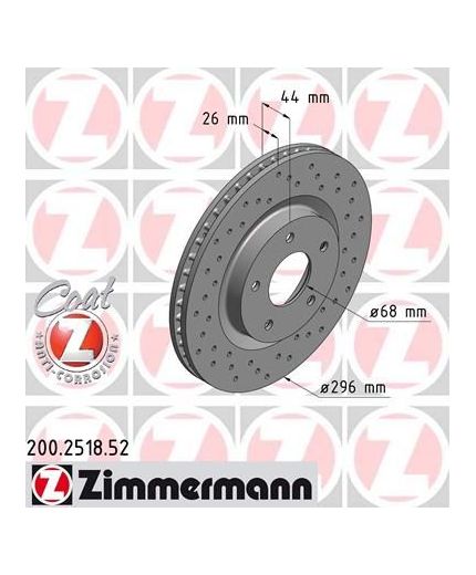 ZIMMERMANN Тормозной диск передний