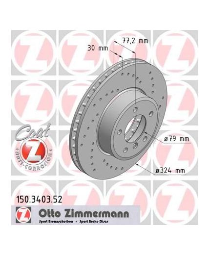 ZIMMERMANN Тормозной диск передний