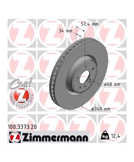 ZIMMERMANN Тормозной диск передний