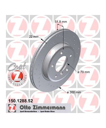 ZIMMERMANN Тормозной диск передний