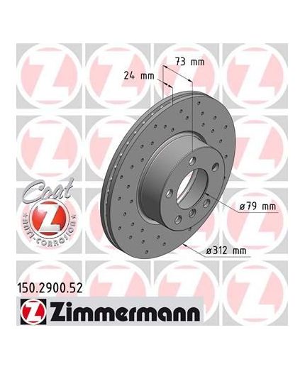 ZIMMERMANN Тормозной диск передний