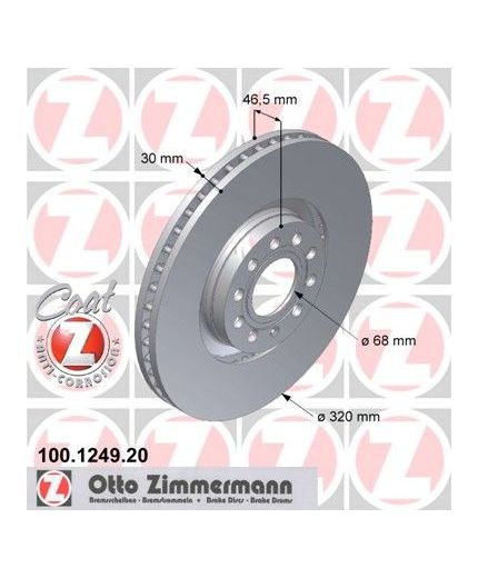 ZIMMERMANN Тормозной диск передний
