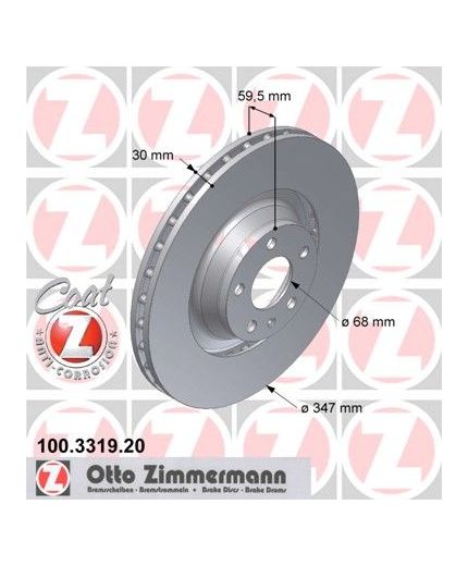 ZIMMERMANN Тормозной диск передний