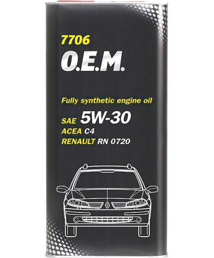 Моторное масло MANNOL 7706 OEM for Renault Nissan 5W-30 C4 5л. METAL