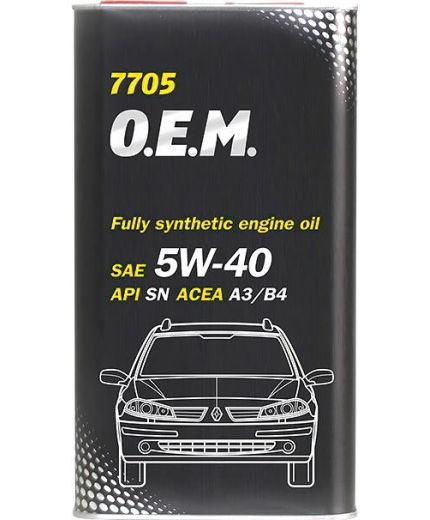 Моторное масло MANNOL 7705 OEM for Renault Nissan 5W-40 SN 4л METAL