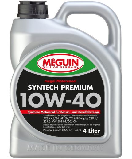 Моторное масло MEGUIN Megol Syntech Premium 10W-40 4л