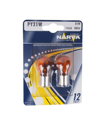 NARVA Лампочка PY21W 12V-21W (BAU15s) янтарь Фото 2