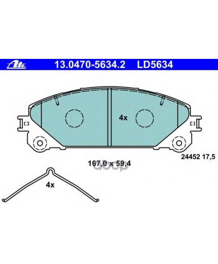ATE Колодки дисковые 4 шт