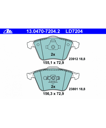 ATE Колодки дисковые 4 шт