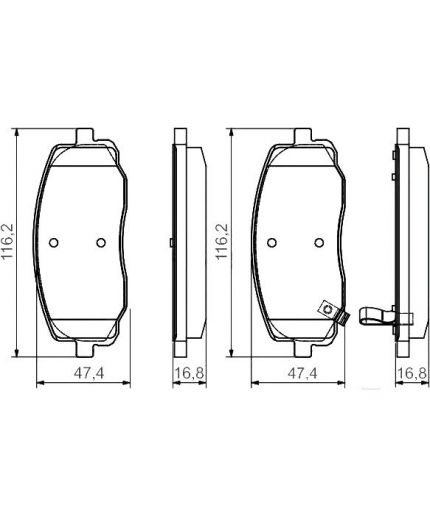 BOSCH Колодки дисковые