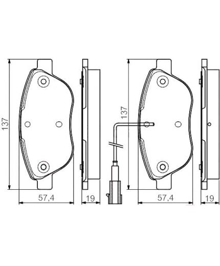 BOSCH Колодки дисковые