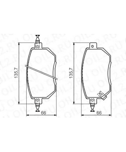 BOSCH Колодки дисковые