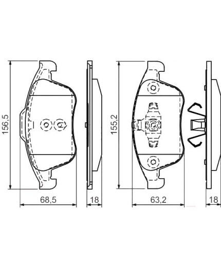 BOSCH Колодки дисковые