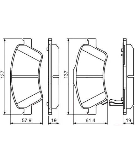 BOSCH Колодки дисковые
