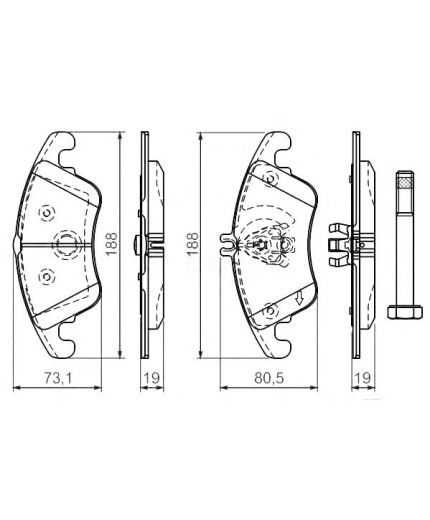 BOSCH Колодки дисковые