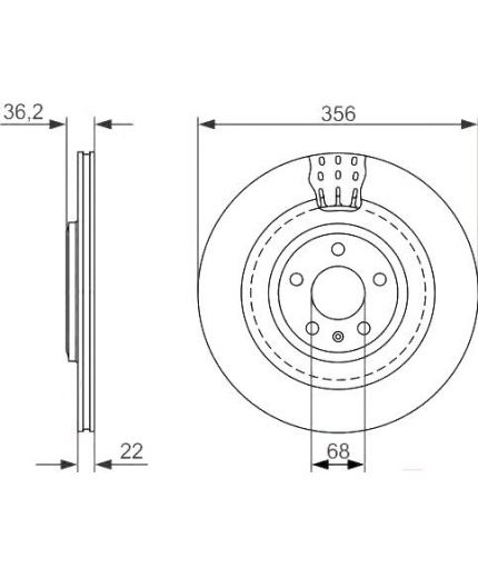 BOSCH Тормозной диск