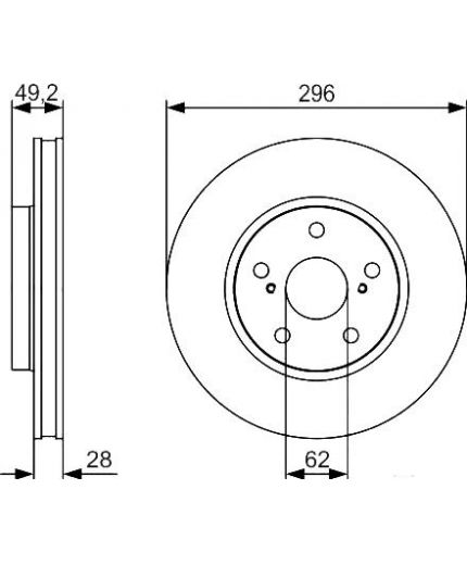 BOSCH Тормозной диск