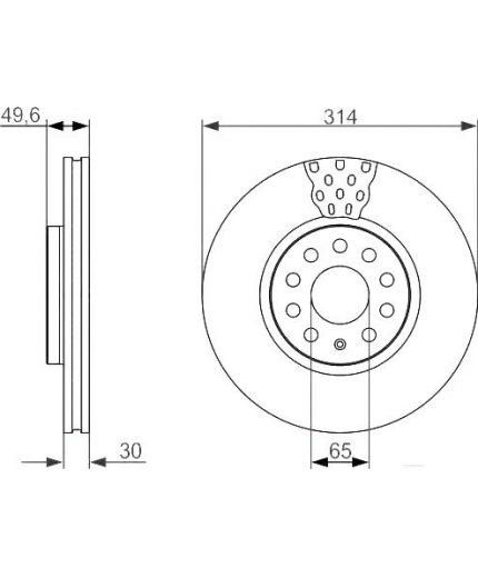 BOSCH Тормозной диск