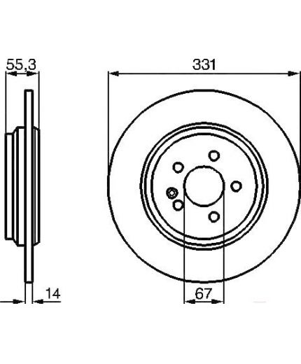 BOSCH Тормозной диск
